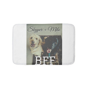 Alfombrilla De Baño Mascotas amigos bestias agregar nombre mascota fot
