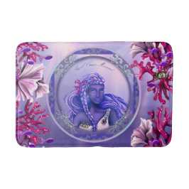 Alfombrilla De Baño Mat Bath Mat de la sirena del océano púrpura