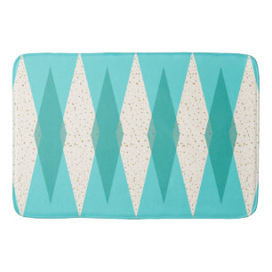 Alfombrilla De Baño Mat Bath Mat Moderno Argyle De Mediados Del Siglo