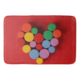 Alfombrilla De Baño Mat de baño audaz para corazón - Diseño lujoso