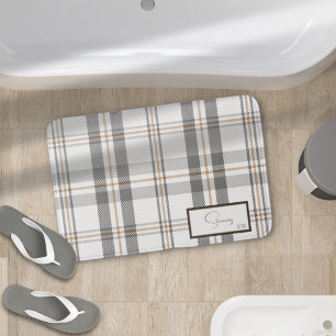 Alfombrilla De Baño Mat de baño blanco de porcelana revestido moderno