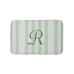 Alfombrilla De Baño Mat De Baño Con Banda Verde Monogramado