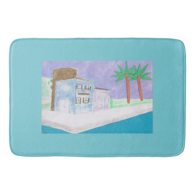 Alfombrilla De Baño Mat de baño con escena caribeña (Anverso)