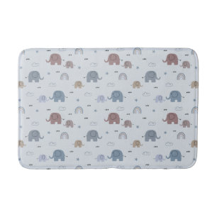 Alfombrilla De Baño Mat de baño con patrón de elefante para mamá y beb
