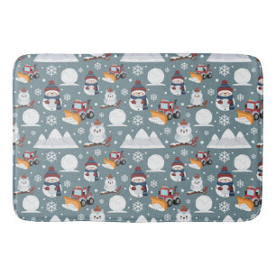 Alfombrilla De Baño Mat de baño con patrón de invierno