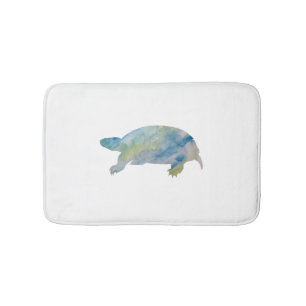 Alfombrilla De Baño Mat de baño con pintura de color de agua de tortug