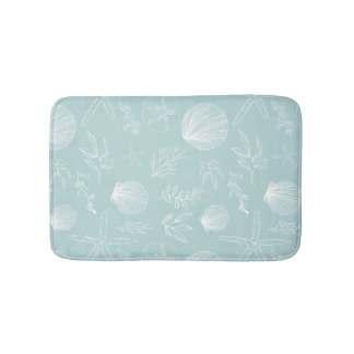 Alfombrilla De Baño Mat de baño costero de elementos oceánicos