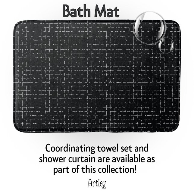 Alfombrilla De Baño Mat de baño cruzado negro y gris (Subido por el creador)