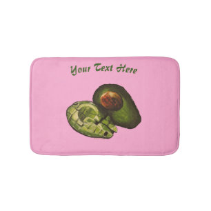 Alfombrilla De Baño Mat De Baño De Aguacate - Opción De Personalizació