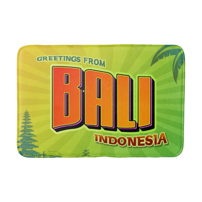 Alfombrilla De Baño Mat de baño de Bali Indonesia (Anverso)