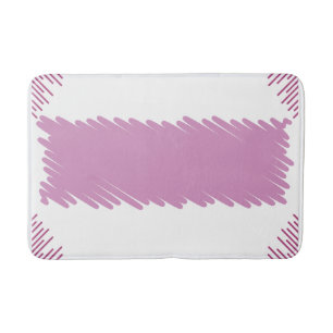 Alfombrilla De Baño Mat de baño de borde rosa con diseño de franja cen