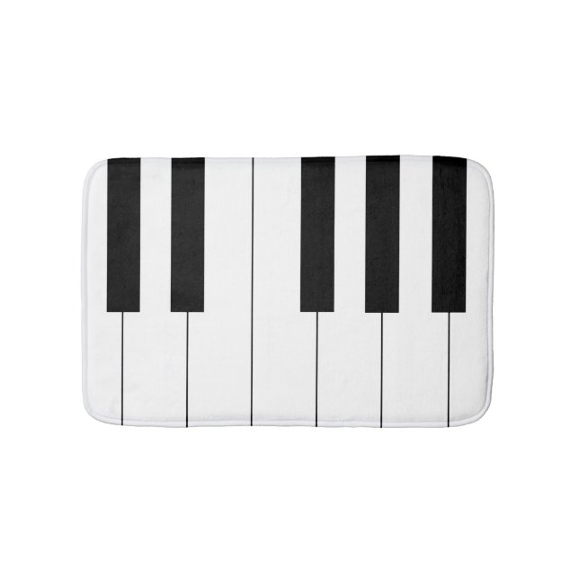 Alfombrilla De Baño Mat de baño de claves de piano (Anverso)