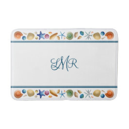 Alfombrilla De Baño Mat de baño de conchas y tiras