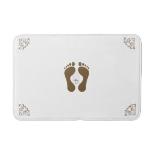 Alfombrilla De Baño Mat de baño de diseño de esquina con huella