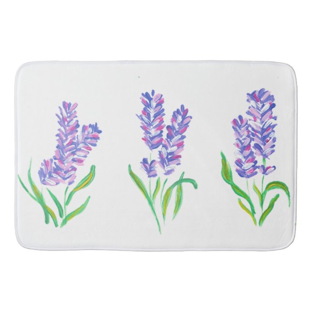 Alfombrilla De Baño Mat de baño de diseño de lavanda (Anverso)