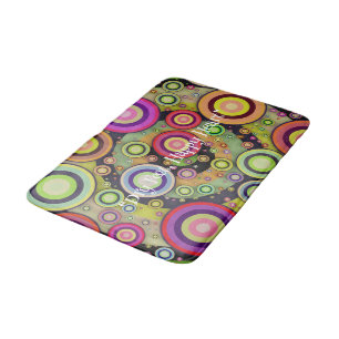 Alfombrilla De Baño Mat de baño de espuma de memoria abstracta vibrant