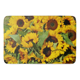 Alfombrilla De Baño Mat de baño de espuma de recuerdo de girasol amari