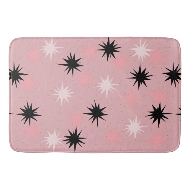 Alfombrilla De Baño Mat de baño de estallido rosa atómico (Anverso)