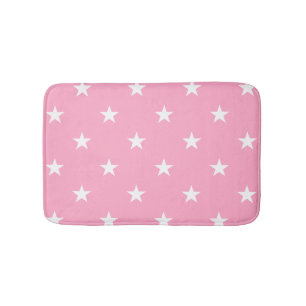 Alfombrilla De Baño Mat de baño de estrellas grandes rosadas