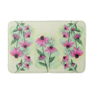 Alfombrilla De Baño Mat de baño de flores de cono morado