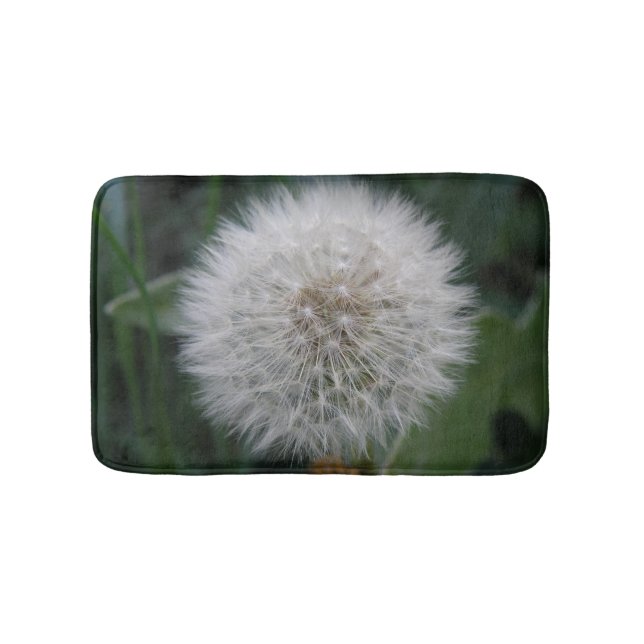Alfombrilla De Baño Mat de baño de flores de Dandelion de semillas (Anverso)
