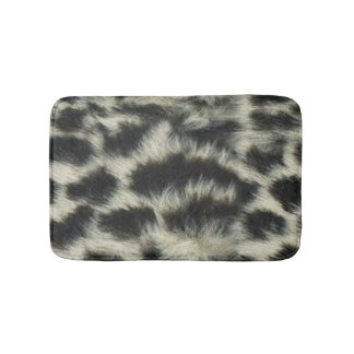 Alfombrilla De Baño Mat de baño de impresión de leopardo de la nieve