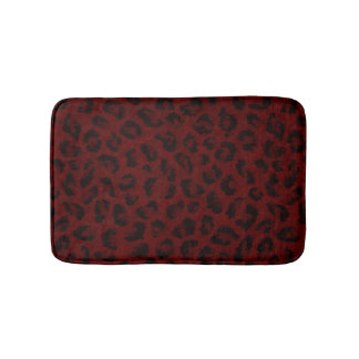 Alfombrilla De Baño Mat de baño de impresión de leopardo rojo