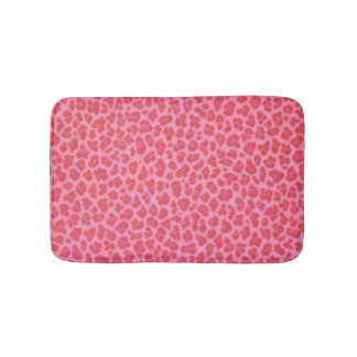 Alfombrilla De Baño Mat de baño de impresión de leopardo rosa
