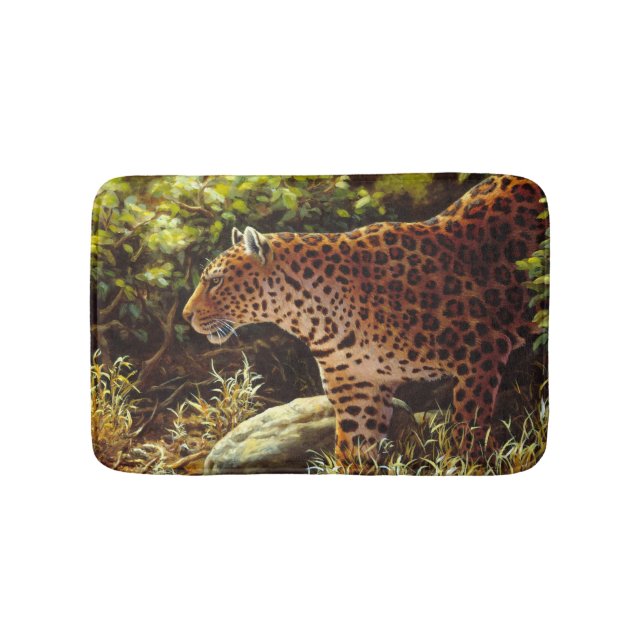 Alfombrilla De Baño Mat de baño de leopardo africano (Anverso)