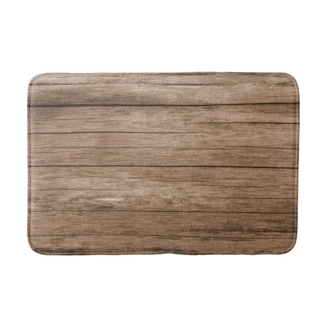 Alfombrilla De Baño Mat de baño de madera recuperada rústica (Anverso)