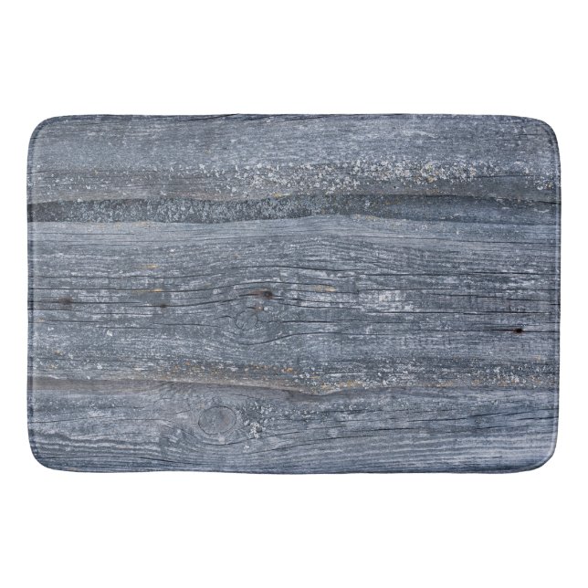 Alfombrilla De Baño Mat de baño de madera rústica (Anverso)