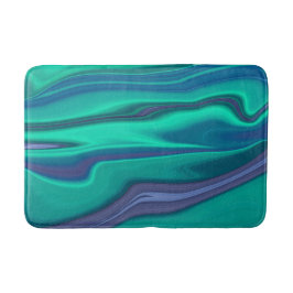 Alfombrilla De Baño Mat de Baño de Mármol Liquido Azul y Verde