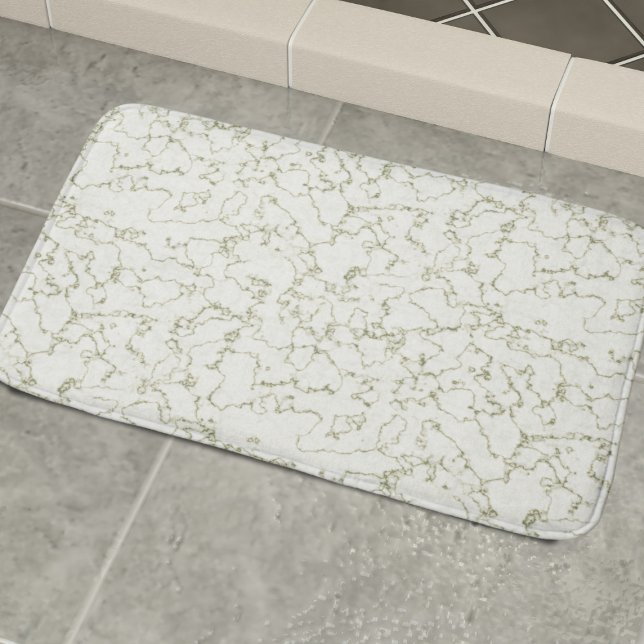 Alfombrilla De Baño Mat de Baño de Mármol Verde Elegante (Sage green marbled bath mat just for you)