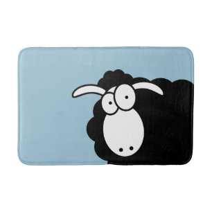 Alfombrilla De Baño Mat de baño de oveja negra