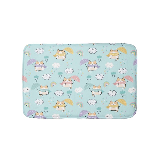 Alfombrilla De Baño Mat de baño de patrón de día de lluvia suave (Anverso)