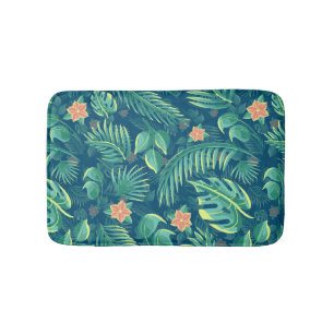 Alfombrilla De Baño Mat de baño de patrón de follaje tropical