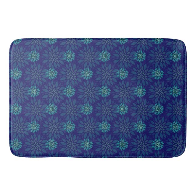 Alfombrilla De Baño Mat de baño de patrón floral (Anverso)