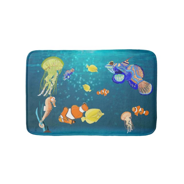 Alfombrilla De Baño Mat de Baño de Pescado Tropical (Anverso)