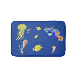 Alfombrilla De Baño Mat de Baño de Pescado Tropical