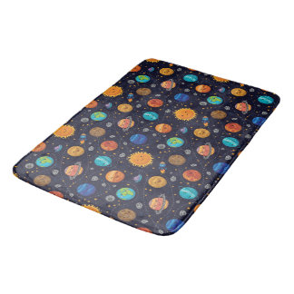 Alfombrilla De Baño Mat de baño de Planetas Felices