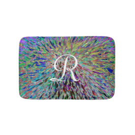 Alfombrilla De Baño Mat. de baño de plástico monogramado multicolor