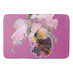 Alfombrilla De Baño Mat de baño de rosa con orquídea catalina
