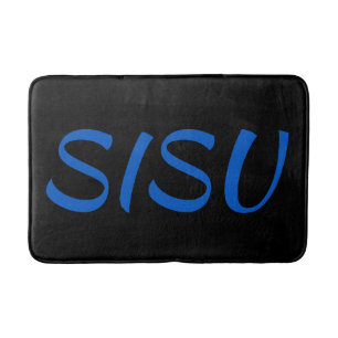 Alfombrilla De Baño Mat de baño de sauna finlandesa SISU (negro; Alt F