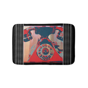 Alfombrilla De Baño Mat de baño de teléfono retro