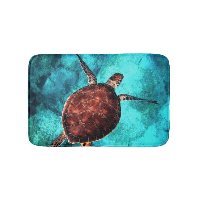 Alfombrilla De Baño Mat de baño de tortugas marinas (Anverso)