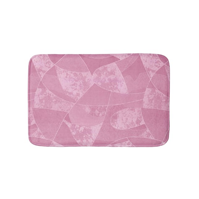 Alfombrilla De Baño Mat de baño de vidrio rosado para agujeros (Anverso)