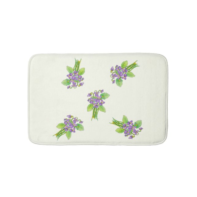 Alfombrilla De Baño Mat de baño de violetas silvestres (Anverso)