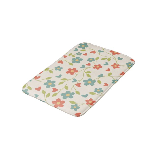 Alfombrilla De Baño Mat de baño floral (Angular)