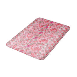 Alfombrilla De Baño Mat de baño floral rosa