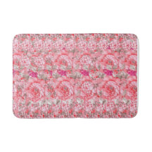 Mat de baño floral rosa
